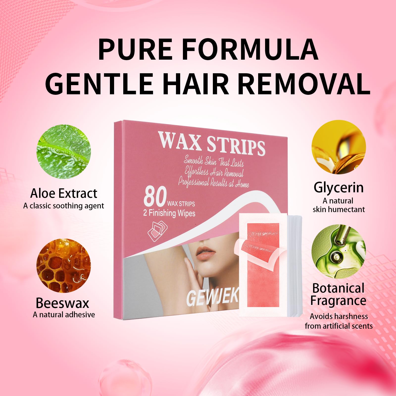 GEWJEK eyebrow wax strips help shape brows with clean precision.