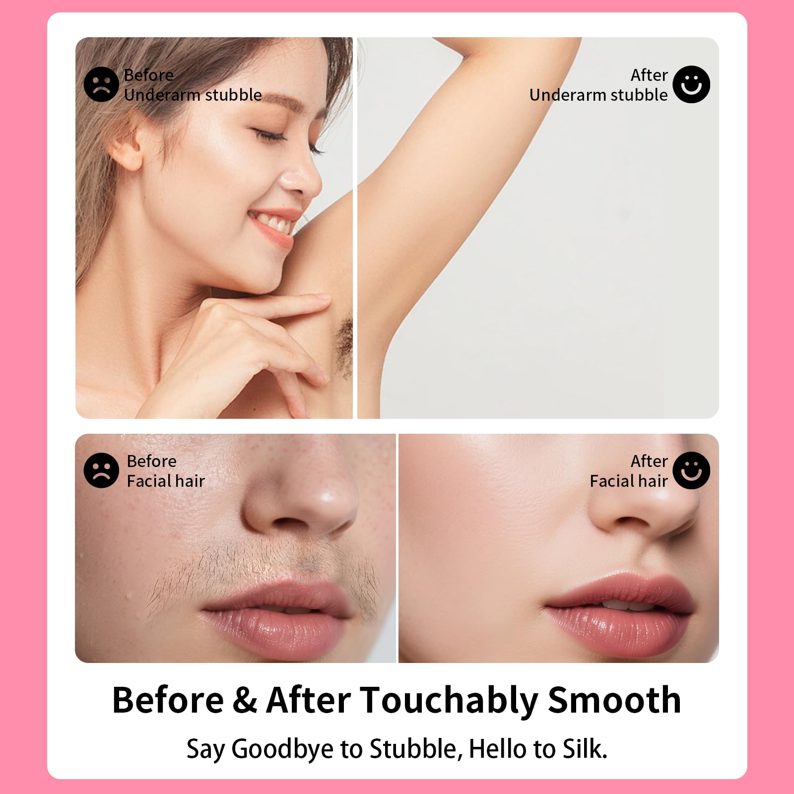 GEWJEK facial wax strips apply smoothly for precise facial hair removal.