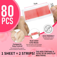 GEWJEK wax strips warmed between hands for quick DIY waxing.