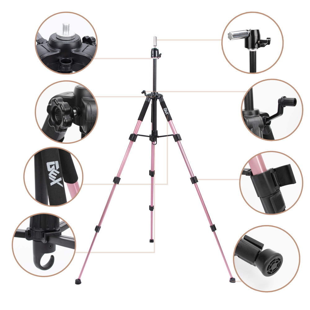 GEXWORLDWIDE GEX 55-inch mannequin tripod folded rose gold for easy storage and transport