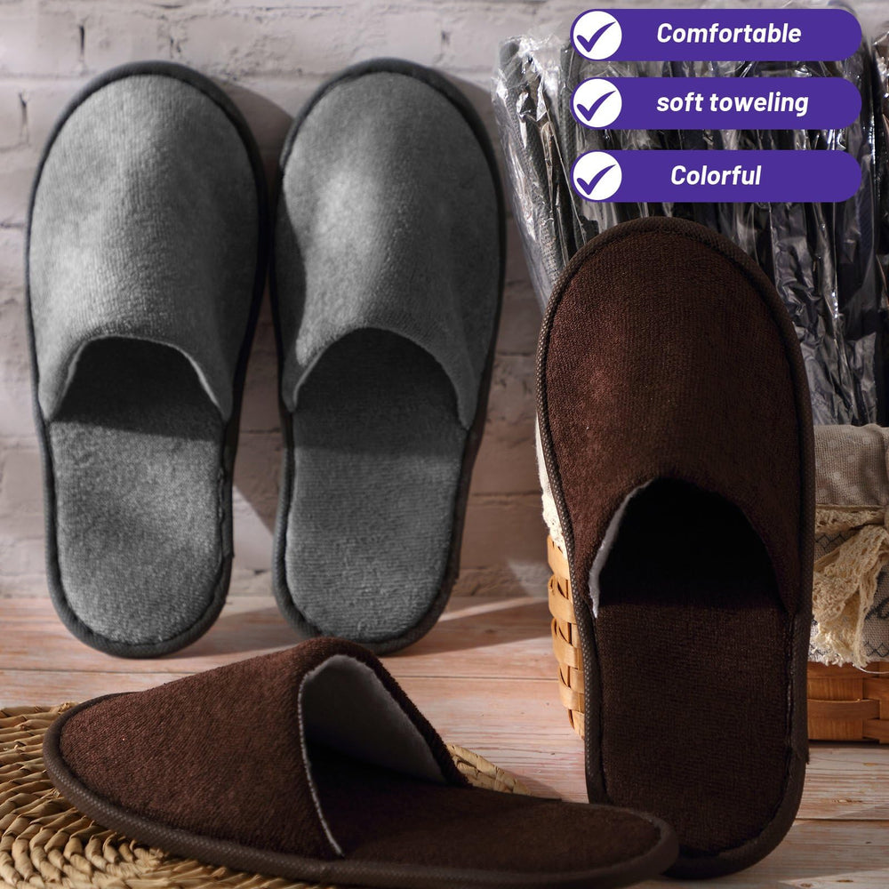 Geyoga individually wrapped slippers stay clean and portable.