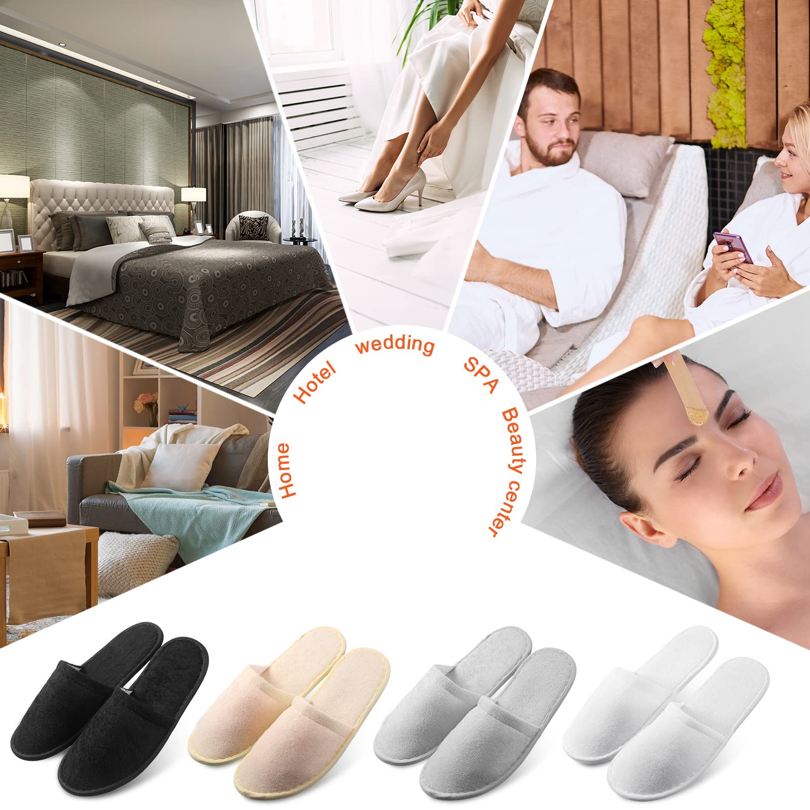Geyoga disposable slippers suited for weddings, hotels, conferences, and spas.
