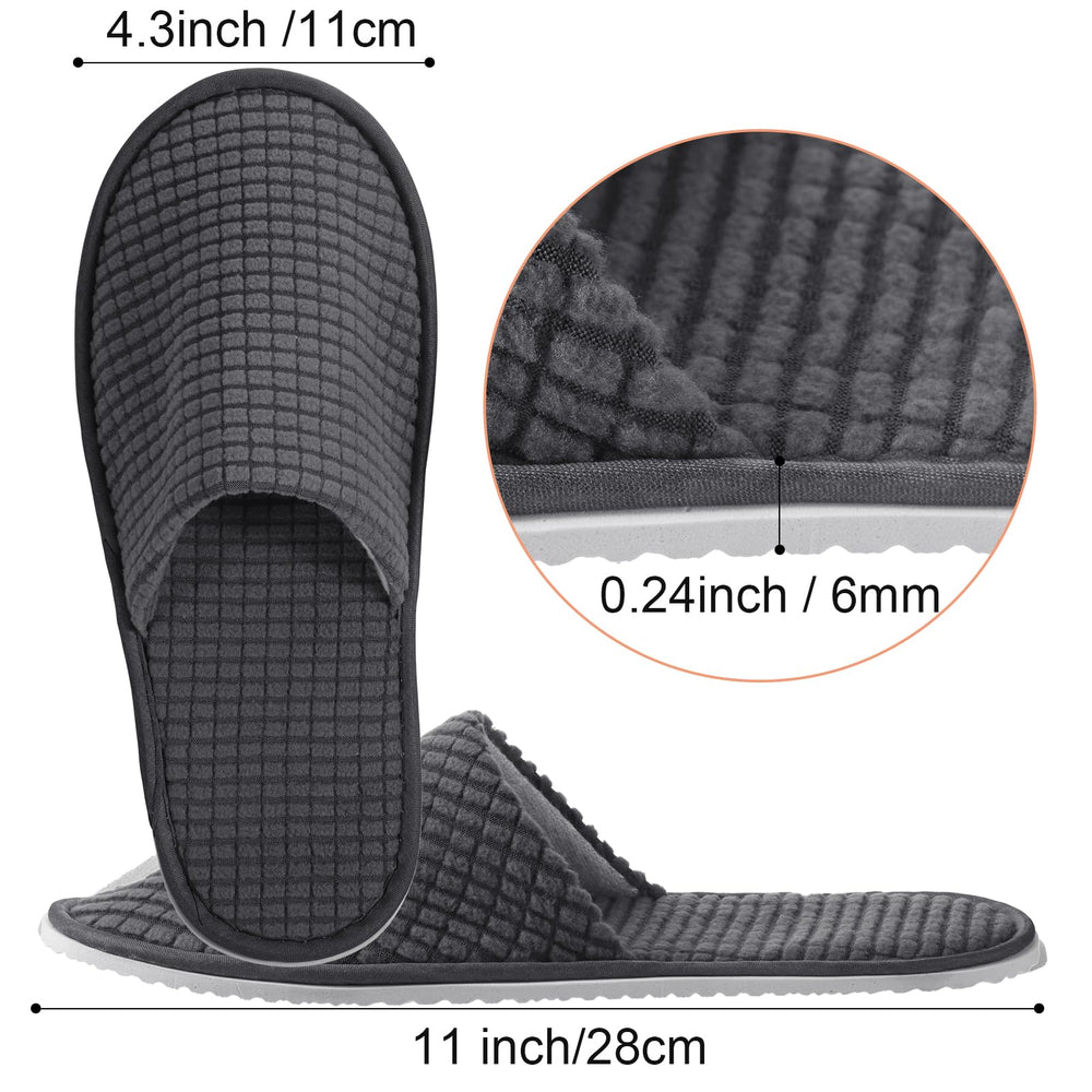 Geyoga gray slippers showcase soft toweling and comfortable fit for guests