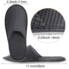 Geyoga gray slippers showcase soft toweling and comfortable fit for guests