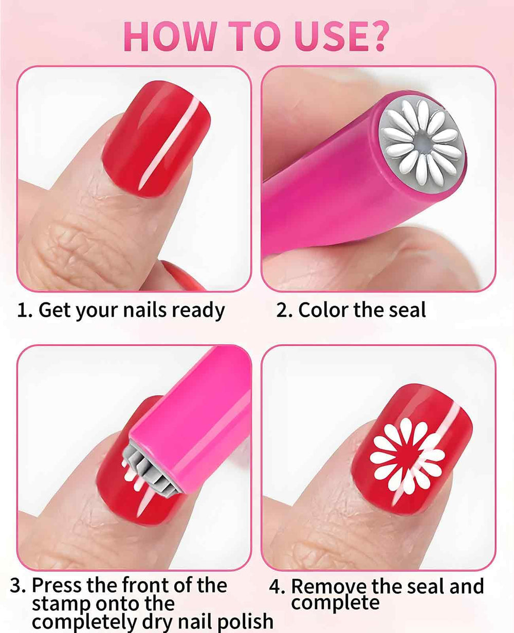 Geyynow sturdy plastic nail art stamp pen showing durable construction.