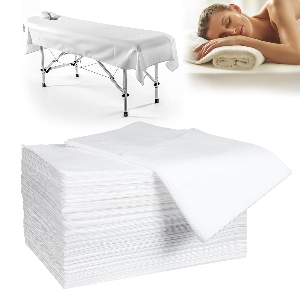 GGYKJSK 100-pack disposable bed sheets 31x71 offer hygienic, quick-change comfort for massage tables.