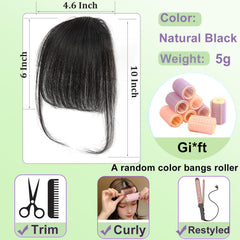 GHDXIWEYU wispy curved bangs for natural framing and versatile looks.