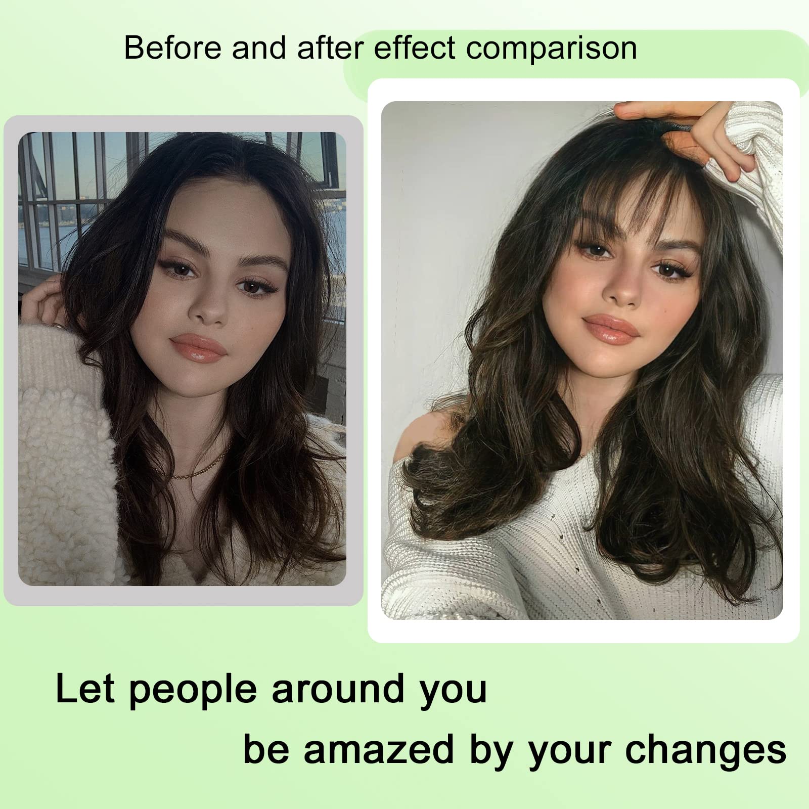 GHDXIWEYU DIY-friendly bangs can be cut, dyed, curled, or straightened.