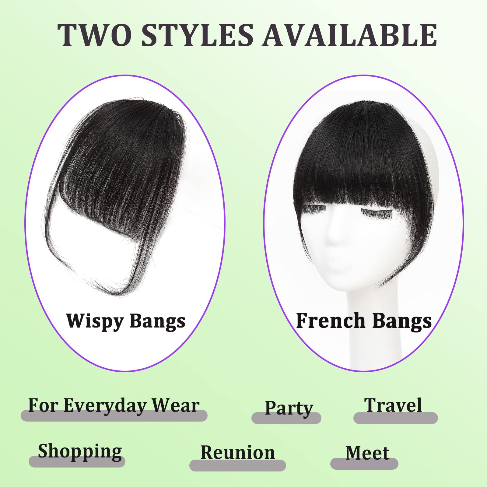 GHDXIWEYU French and air bangs offer varied framing options.