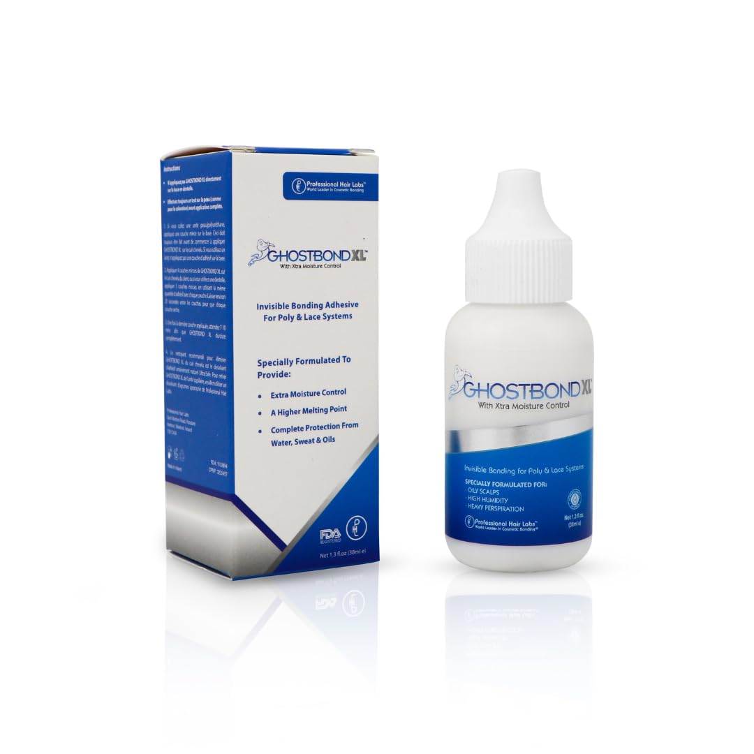 GhostBond XL applied to hairline demonstrates invisible bonding for natural look