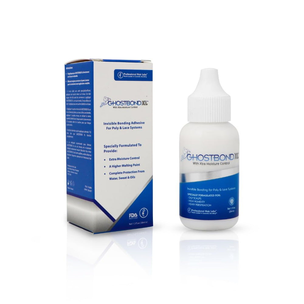 GhostBond XL applied to hairline demonstrates invisible bonding for natural look