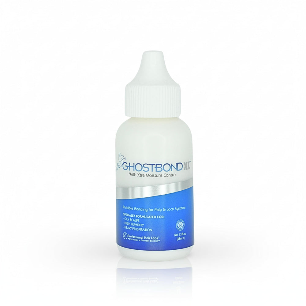 GhostBond XL bottle closeup shows water-resistant hold for secure wear