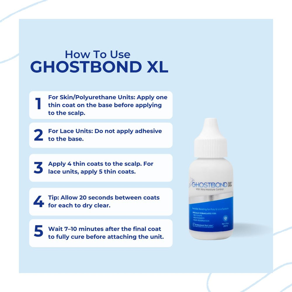 GhostBond XL invisible bond on lace shows seamless hairline