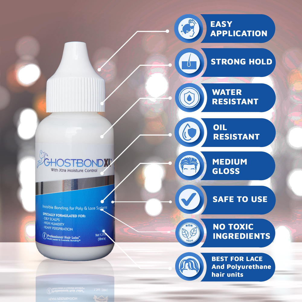 GhostBond XL light-hold on wig ensures natural movement and comfort