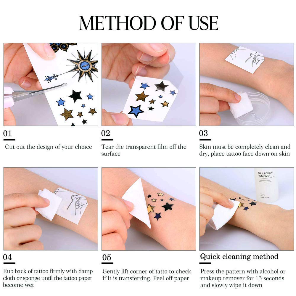 GICUNK waterproof temporary tattoos stay on during activity