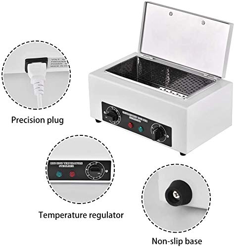 Giff NV-210 inside stainless tray facilitates rust-resistant, easy-clean tool sanitation.