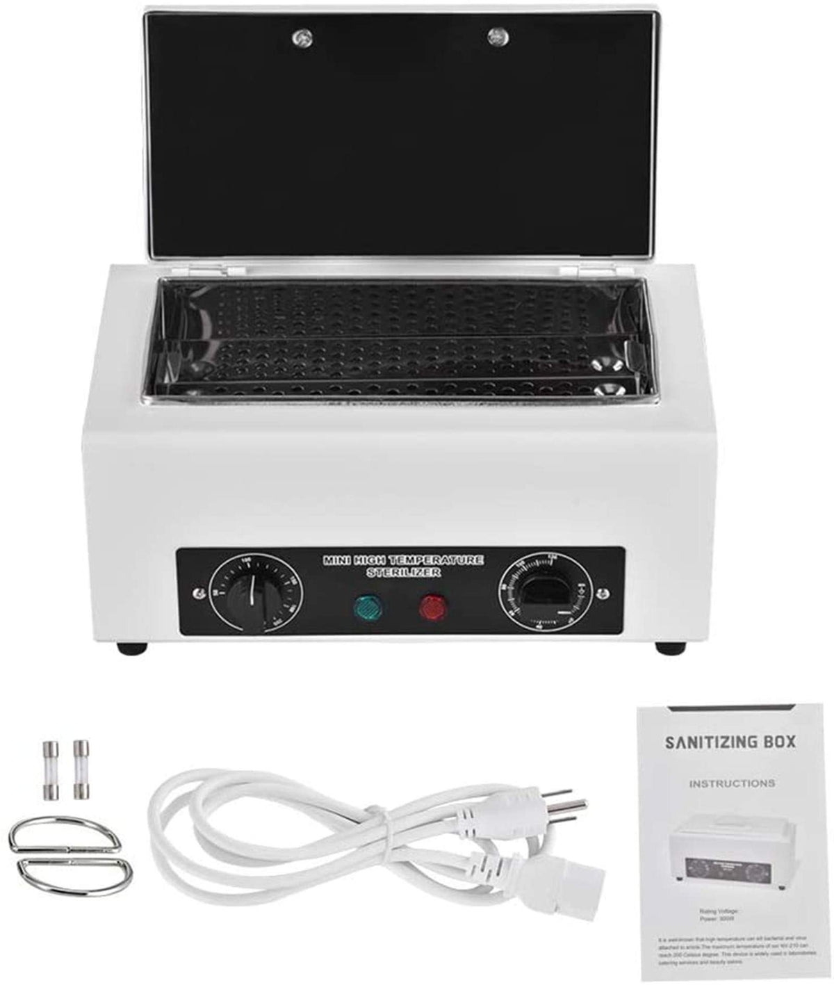 Giff NV-210 top-view shows compact heat sterilizer ideal for salon prep.