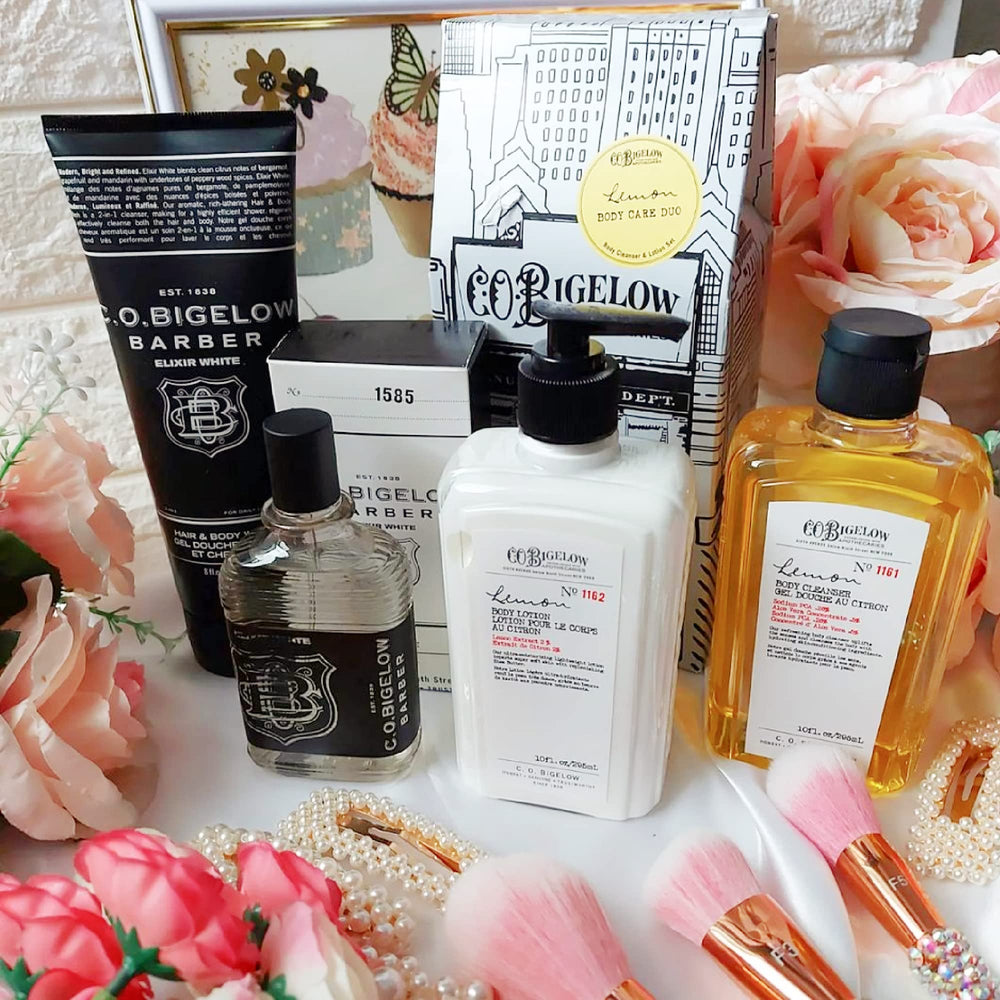 C.O. Bigelow gift-ready apothecary packaging suits gifting occasions.