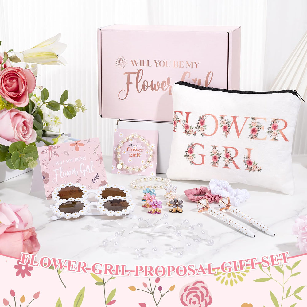 GiftSketch flower girl bags pair shown for wedding day