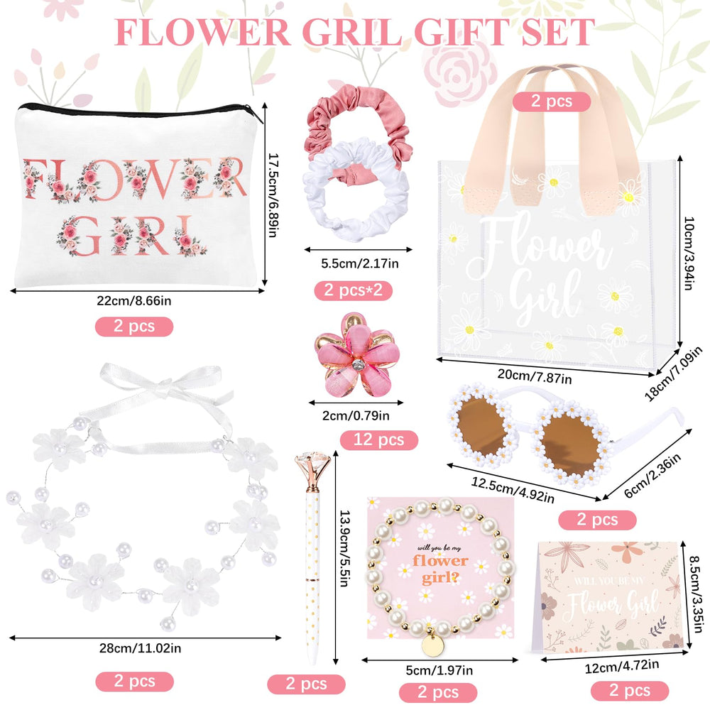 GiftSketch flower girl sunglasses set for sunny wedding ceremonies