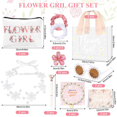 GiftSketch flower girl sunglasses set for sunny wedding ceremonies