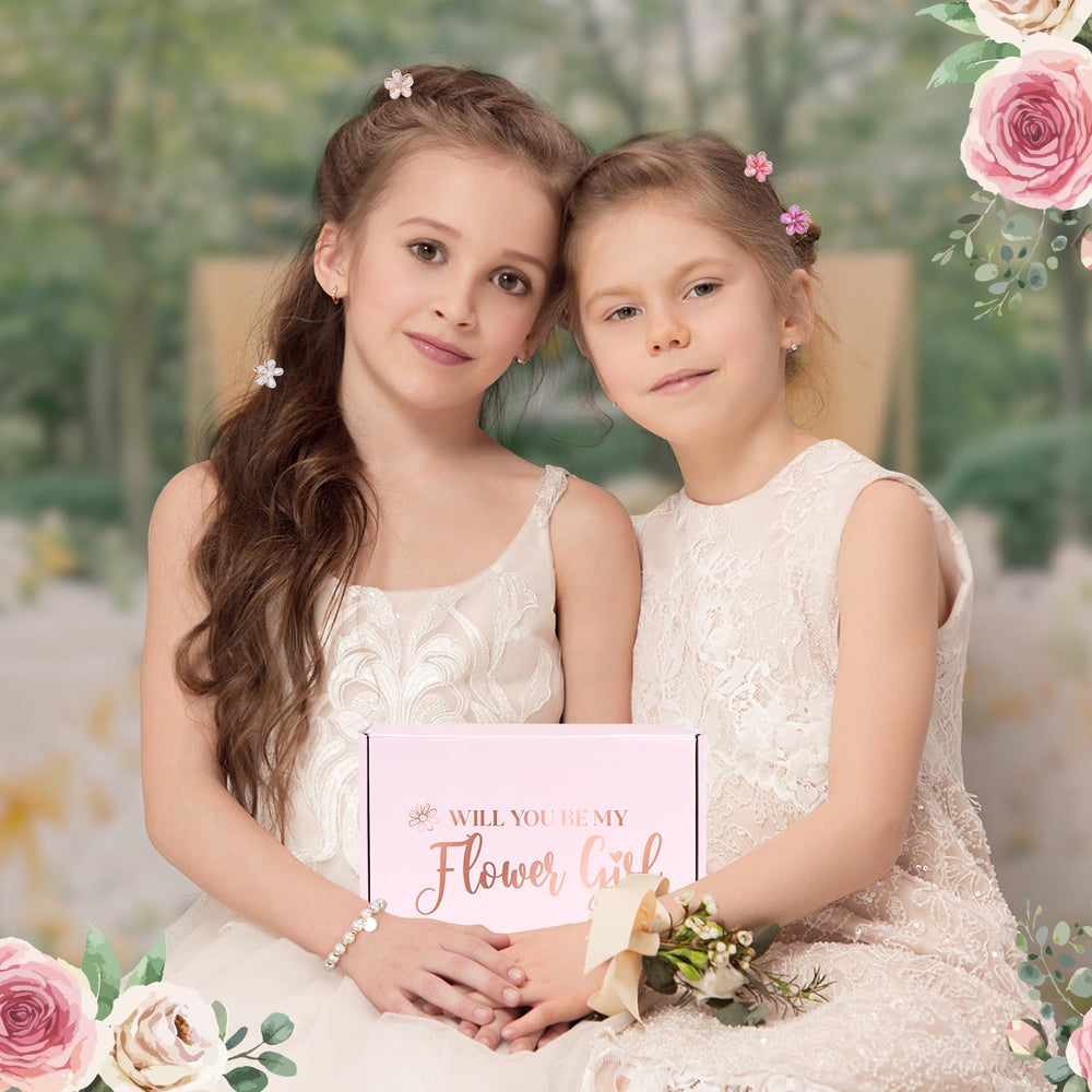 GiftSketch will you be my flower girl cards invitation moment