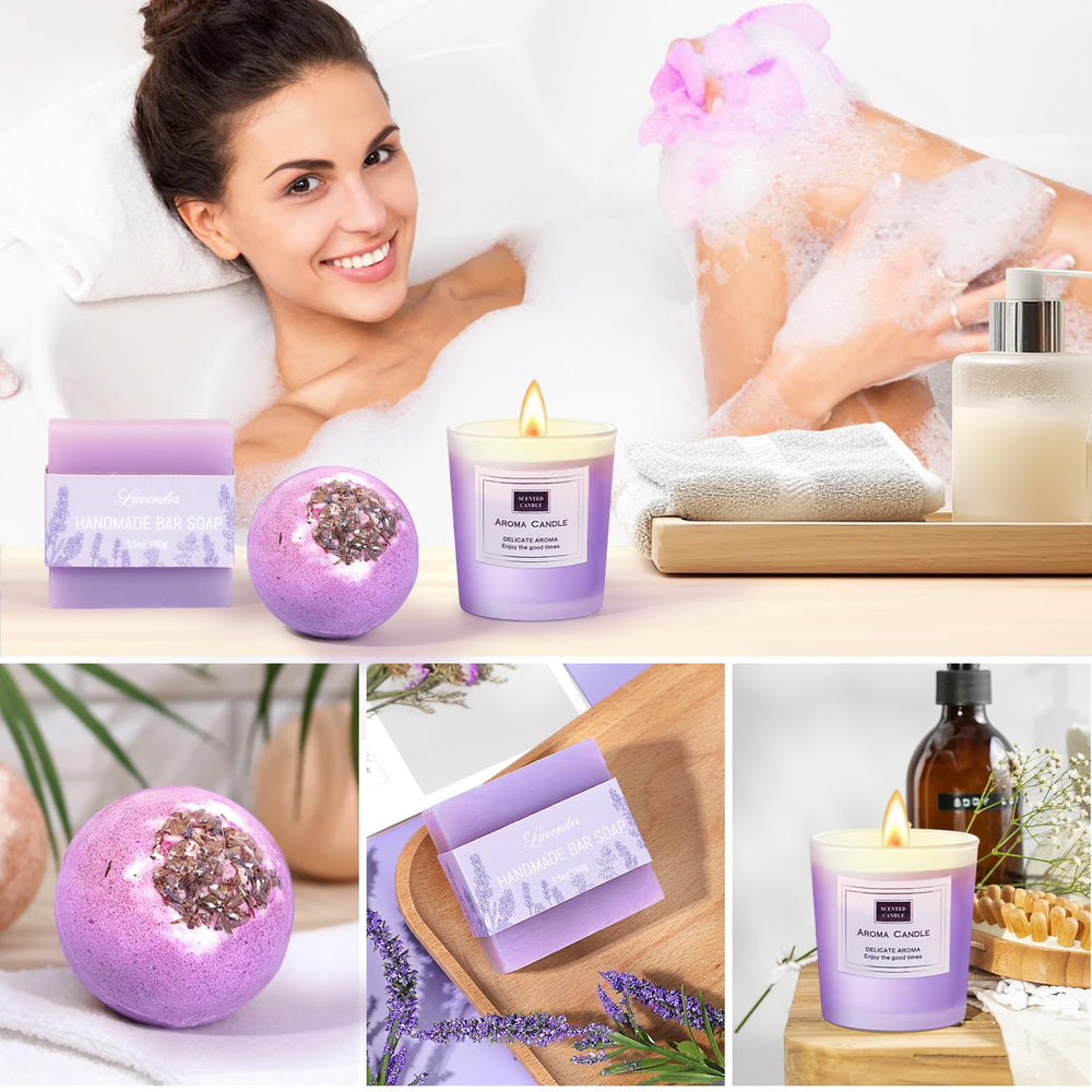 GiftPeak bomba de baño lavanda, experiencia de spa en casa