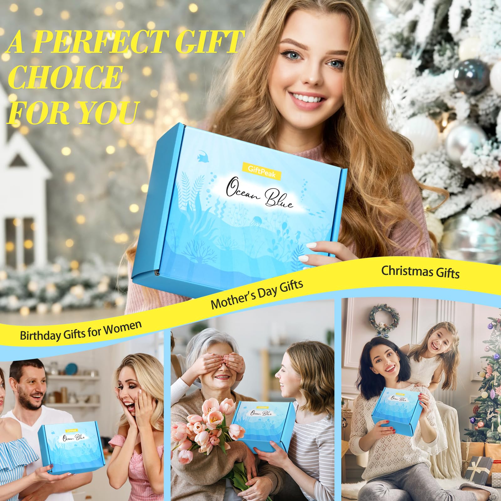 GiftPeak greeting card inside gift box to share warm wishes