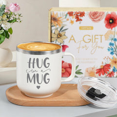 GiftPeak mug inside box highlights warm beverages for quiet moments of reflection.