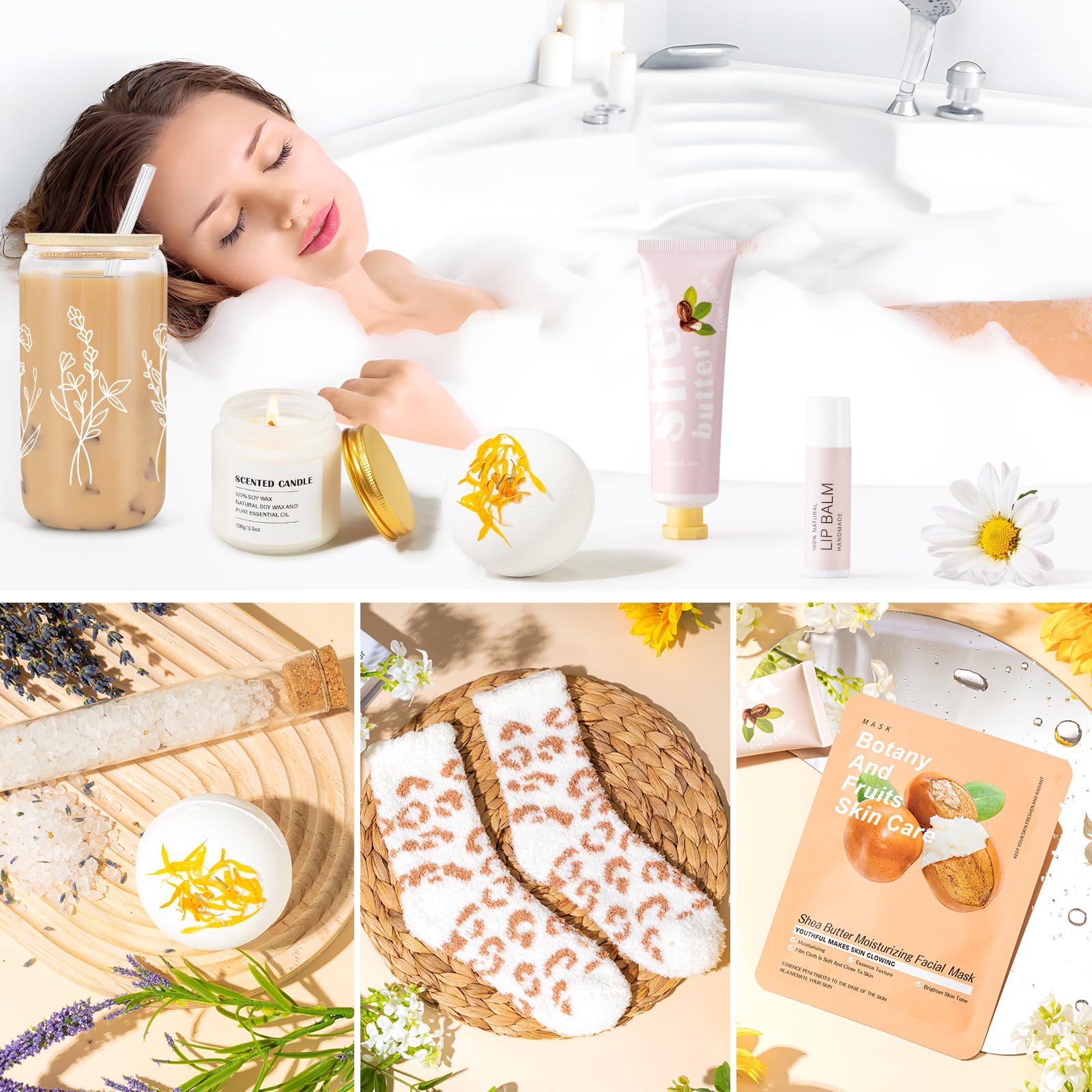 GiftPeak nourishing sheet mask and lip balm for at-home pampering.