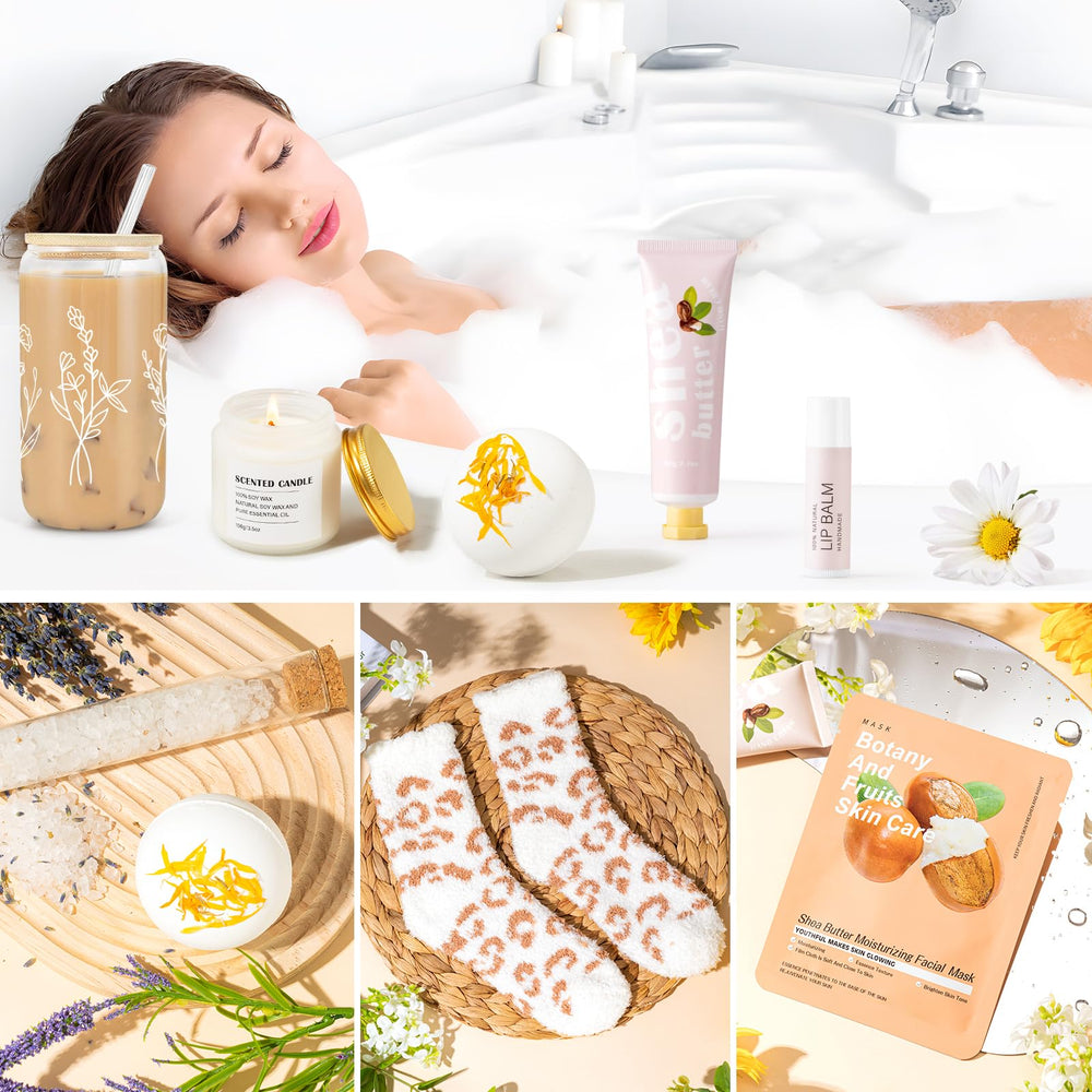 GiftPeak nourishing sheet mask and lip balm for at-home pampering.