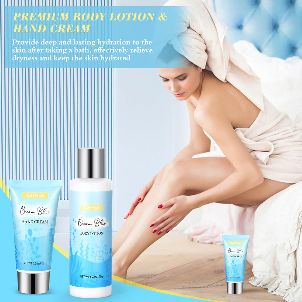 GiftPeak scented candle and bath bomb for relaxing home spa