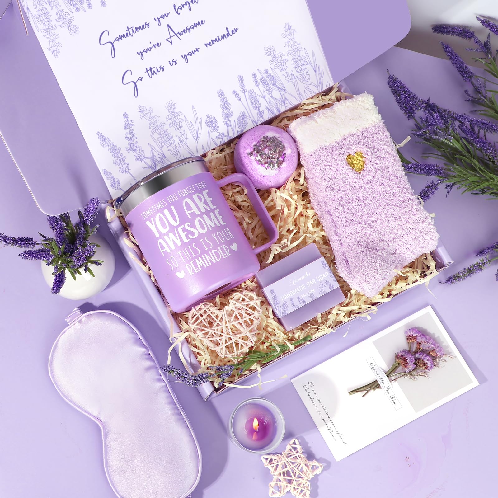GiftPeak vela lavanda, envuelve la habitación en aroma calmante