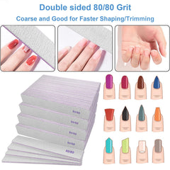 GigaGround 80/80 grit nail files pack back view showing robust surface