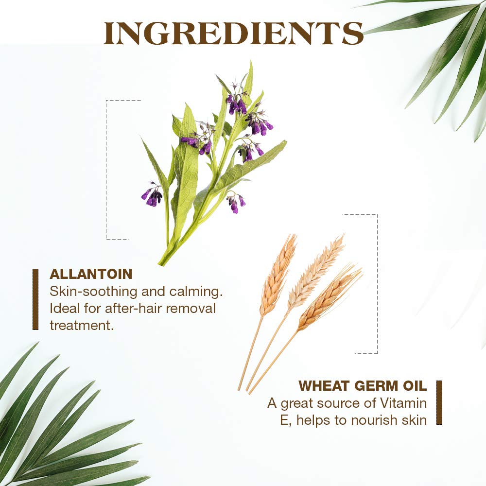 GIGI body wax strip application demonstrates easy pull against hair growth.