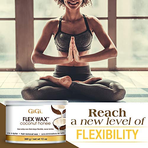 GIGI Coconut Honee Flex Wax body application removes hair with a flexible formula