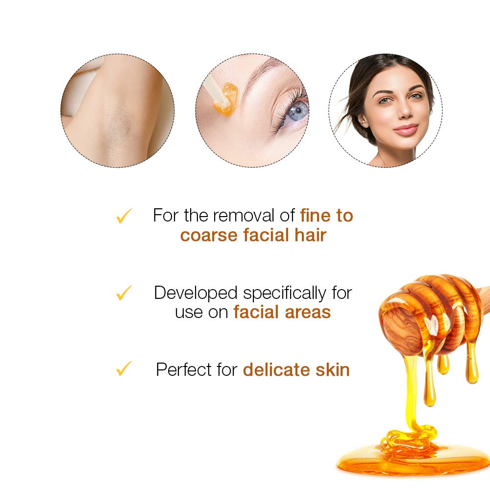 GIGI Facial Honee wax ingredients honey chamomile for calming care.