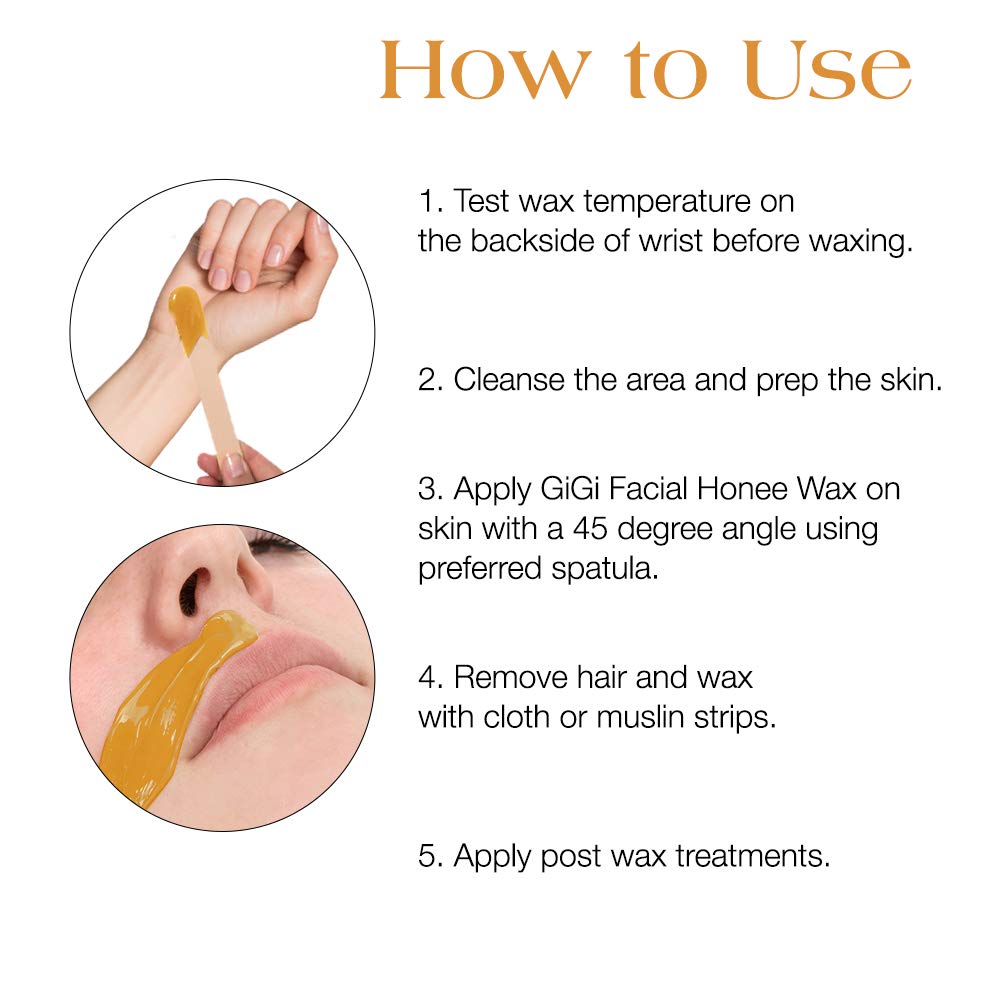 GIGI Facial Honee wax salon-grade results at home.