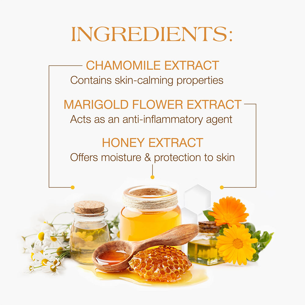 GIGI Facial Honee Wax on skin delivers gentle removal with exfoliation.