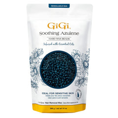 GIGI hard wax beads packaging for convenient at-home waxing.