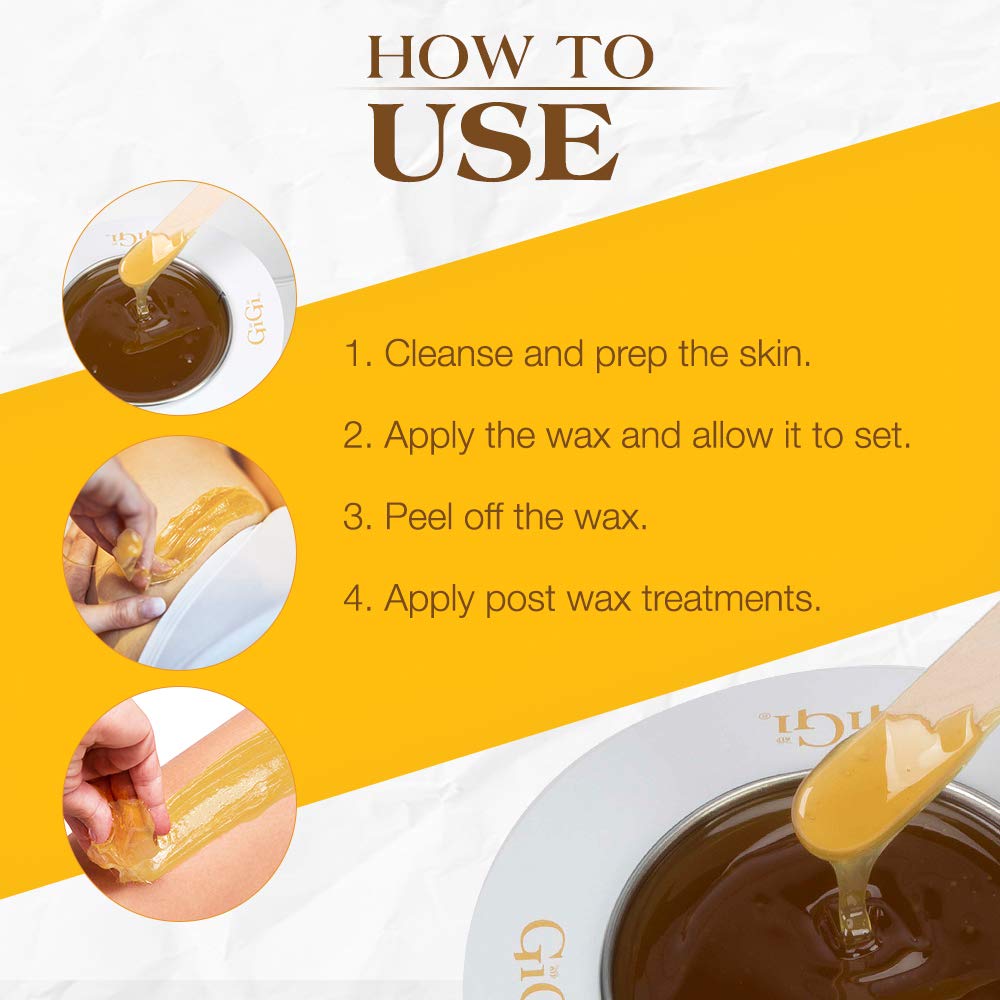 GIGI natural-based ingredients highlight skin-friendly formulation for sensitive areas.