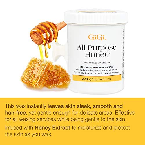 GIGI wax microwaved formula melts evenly for comfortable, smooth results