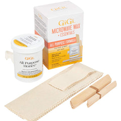 GIGI microwave wax kit wax tub prepares quick at-home hair removal