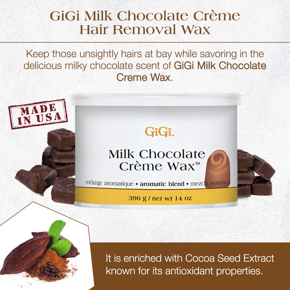 GiGi Milk Chocolate Crème Wax warming setup enables easy reheating for use.