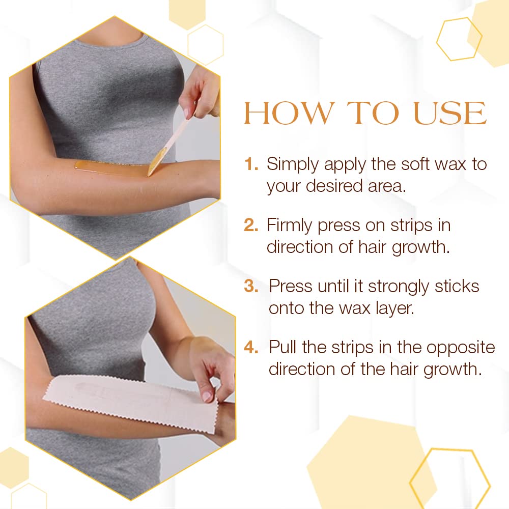 GiGi natural epilating strips 100-count pack for consistent at-home sessions.