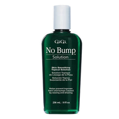GIGI No Bump bottle application shows post-wax soothing and smoother skin.