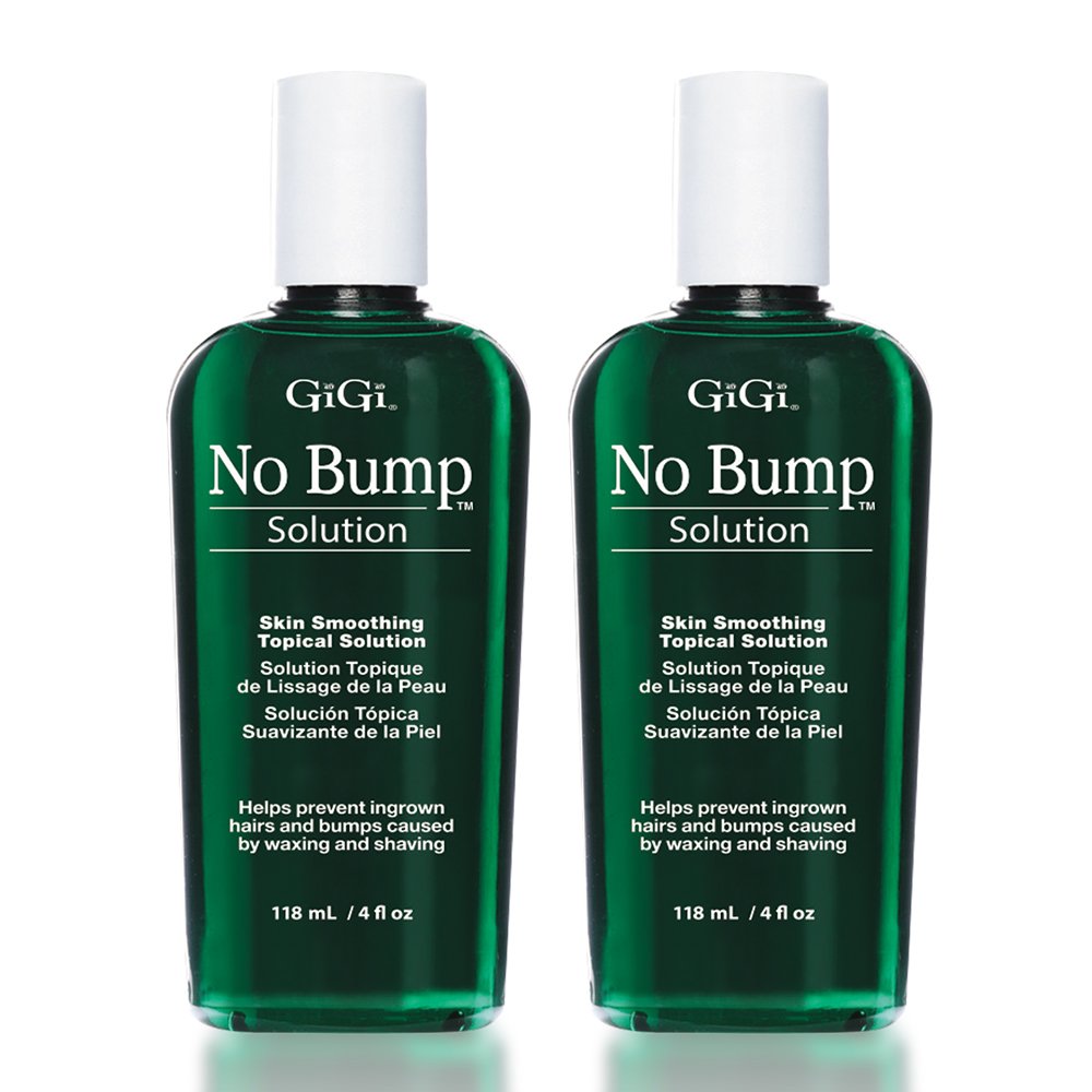 GIGI No Bump bottle close-up shows soothing post-wax relief.