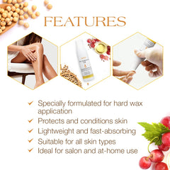 GIGI pre-wax epilation oil skin-application demonstrating gentle prep