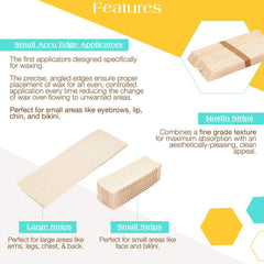 GIGI small accu edge applicator closeup shows precise angled waxing application.