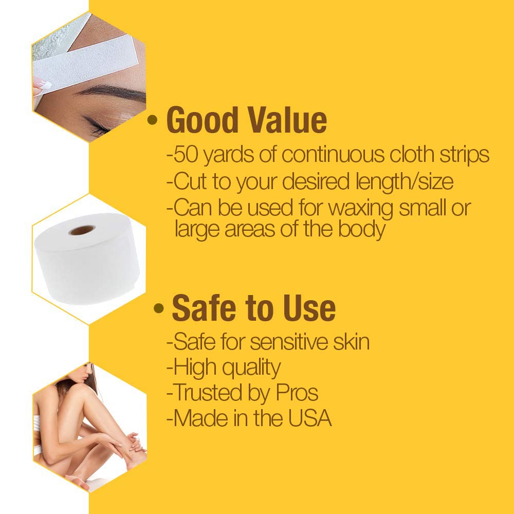 GIGI soft-wax cloth for easy cutting to size for precise waxing.